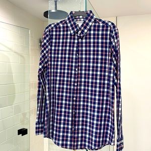 Mizzen + Main Leeward slim fit wrinkle free tech fabric shirt